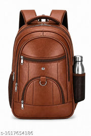 Stylish Tan Leather Backpack For School Office And College || Backpack For Mens || Backpack For Boys || Backpack For Unisex || Tan Faux Leather Backpack for Men & Women