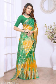 NEW FANCY ORGANZA SAREE  MULTY COLOUR SAREE