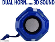 A005 Megabass Wireless Bluetooth V4.2 Speaker with SD/USB/AUX & FM Support Compatible for All Devices (Blue Colour)