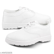 White School Shoes for Boys & Kids with Laces – Comfortable, Lightweight, Stylish
