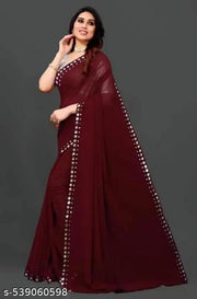 NEW FENCY GEORGETTE CUT WORK SAREE