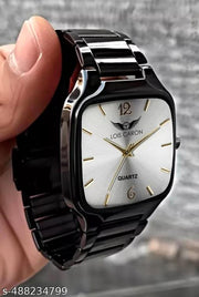 LOIS CARON LCS_4296 Elegant Silver Square Analog Quartz For Men/Boys Wrist watch Analog Watch - For Men ()