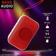 GeneCore BeatMini X1 Portable Bluetooth Speaker | Mini Wireless Bass Speaker with Mobile Stand, TWS Pairing, FM Radio, LED Lights & TF Card Support
