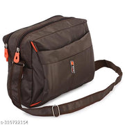 MIOS Essentials Men's Sling Bag Stylish Cross Body Travel Office Business Messenger Bag for MEN & WOMEN (WATERPROOF) (BROWN) LARGE SIZE 6L