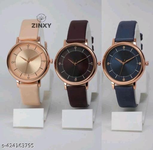 Best Quality Festive Season Royal Designer Round Dial Attractive Leather Belt Women Watches Combo Pack of 3 Watches combo for women stylish girl watches combo pack of 3 analog watches combo wrist watches combo watches for girls stylish watches Set