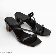 Black Strap Heel for Women