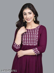 Anarkali High Demand New Trendy Embroidery Kurti