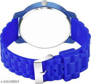 BEST Quality Best Price Roman Blue Dial Stylish Causal  Blue PU Strap Watch For Boys And men Watch