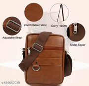 Men Sling Bag Side Bag for Men Travel Tan  Crossbody Shoulder Bag