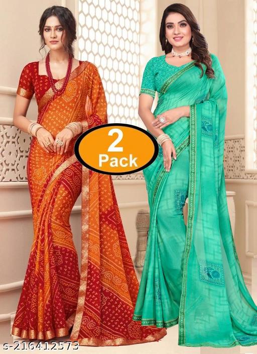 Comfortable Georgette Printed Daily Wear Saree with unstitched Blouse Piece, New Arrival Latest saree, Trending Saree