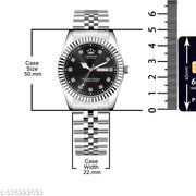 Legacy Series Stainless Steel Day and Date Functioning | Stylish Chain | Quartz Analog Watch for Boys/ Men