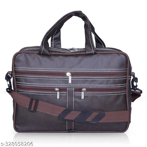 TRENDY LEATHER MENS OFFICIAL LAPTOP BAG BROWN