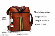 Men’s Beige PU Leather Sling Bag | Stylish Crossbody Bag for Men | Office, Travel & Daily Use Shoulder Bag