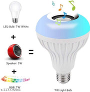 E27 50 Watts LED Bulb with Bluetooth Speaker Music with Remote Control for Home, Bedroom, Living Room, Party Decoration - Multicolour, Pack of 1