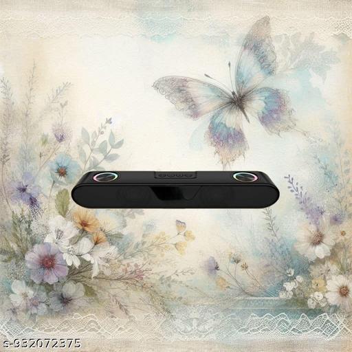Portable Bluetooth Speaker, 16 Watts, Upto 8h Backup, Dual Drivers + Dual Passive Radiators, Call Function, Bluetooth v5.3 | USB | mSD| AUX, TWS, RGB LED