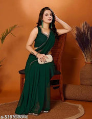 Solid/Plain Bollywood Georgette Saree