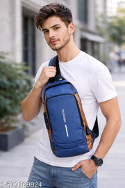 Men & Women– Crossbody Sling Bag for Travel, Cycling & Hiking | Waterproof Shoulder Bag with Compartment and Zipper Pockets
