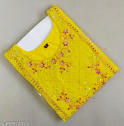 Women Cotton Fabric Kurti, Festival Wear Stylish Kurti Size -S, M, L, XL, XXL, 2XL