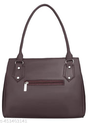 Luxury Leather Large Capacity Bag for Women – Stylish PU Leather Satchel Handbag with Multiple Pockets Perfect Travel Bag for Women and Girls TOTE BROWN