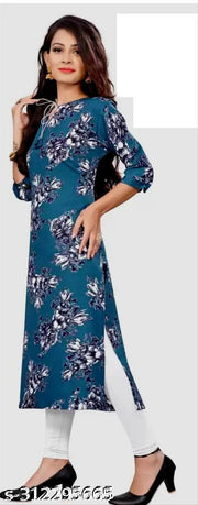 Polyster/Crepe fabric-A-line Kurti