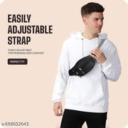 Unisex Waterproof Waist Bag with RFID Protection – Large Fanny Pack (Black)