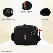 Nylon Crossbody Sling Bag for Men & Women – Lightweight Chest Shoulder Bag for Travel, Work & Everyday Use (Pack of 1)