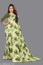 Daily Wear Bollywood Style Saree For Women with Unstitch Blouse Piece