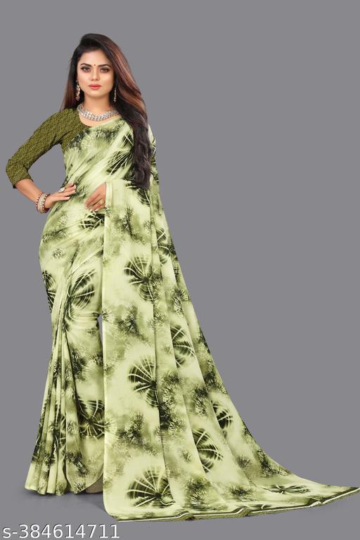Daily Wear Bollywood Style Saree For Women with Unstitch Blouse Piece