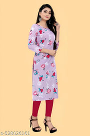 Women's and Girls Crepe Aline Straight kurti new arrival