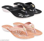 Elasa lightweight & comfortable flip-flop & slipper for women/girls - Pack of 2