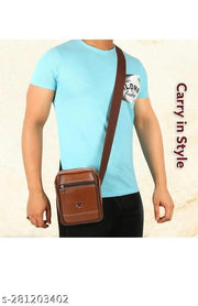 Casual Crossbody Synthetic Leather Men Sling Bag/Shoulder Bag for Men/Travel Bag/Cross Body Bag/Office Business Bag/Messenger Bag/Stylish Sling Bag for Men