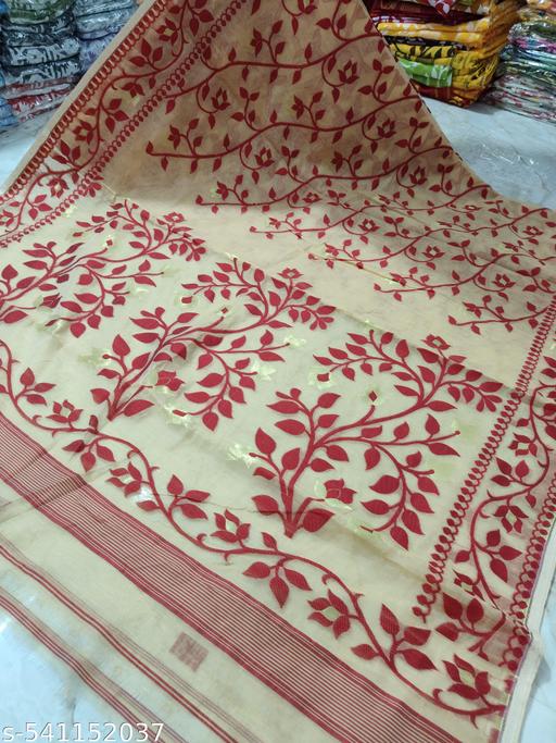Exclusive  premium quality lata dhakai jamdani saree