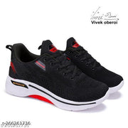 Bersache Lightweight Sports ? Shoes Sole Comfortable Outdoor, Running, Walking, Gym, Training, Trekking and Hiking Shoes for Men (Black)