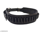 315 Rifel Cartridge Leather Belt Black- Genuine Leather Shotgun Shell holder belt for hunting