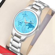 Medboo Sky Blue BFS Dial Metal Silver Belt Girls watch