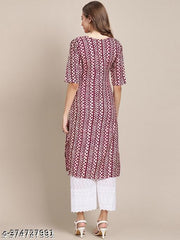 Polyster/Crepe fabric-Latest 2024 New KURTIS FOR WOMEN (Pack of 3)