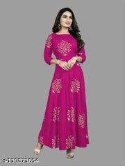 Rayon Printed Gown