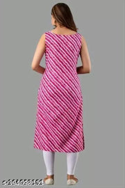 WOMEN PRINTED CRAPE A-LINE KURTI