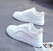 LOVINA, Women's Synthetic , White Casual Sneakers Shoes