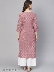 PINK PRINTED KURTI (SINGLE)