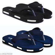 Mens Comfortable Trending And Stylish Slipper And Flipflop (Pack Of 2) Slippers