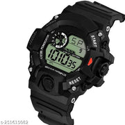 Multicolor Digital Watch ALL MULTI-FUNCTION AVAILABLE ( DATE / TIME / ALARM / LIGHT / DAY ) Illuminated Display Sports Digital Multicolor Dial Black Silicon Strap Men's Watch sporst Watch For Men Boys Watch