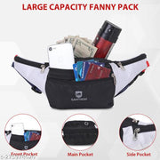 SAMTROH Stylish Waist Bag Elegant Style Travel Pouch Passport Holder Waist Bag (Black, Grey)