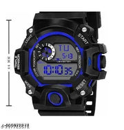 Combo Offer For Mens Digital Dial Black Solid Design Strap Multi Functional with Backlight Sports Watch for Men & Boy- Branded and trandy Black Color Strap Waterproof Digital Sports Watch for Men's Kids Watch for Boys Watch for Men Pack of 1