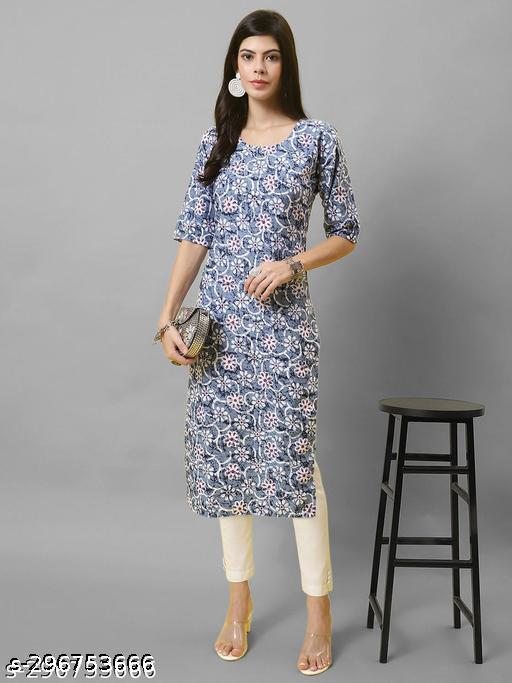 Polyster/Crepe fabric-Kurti For Women