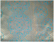 Trendy Banarasi Jacquard Woven Litchi Silk Saree for Woman with Unstitched Running Blouse