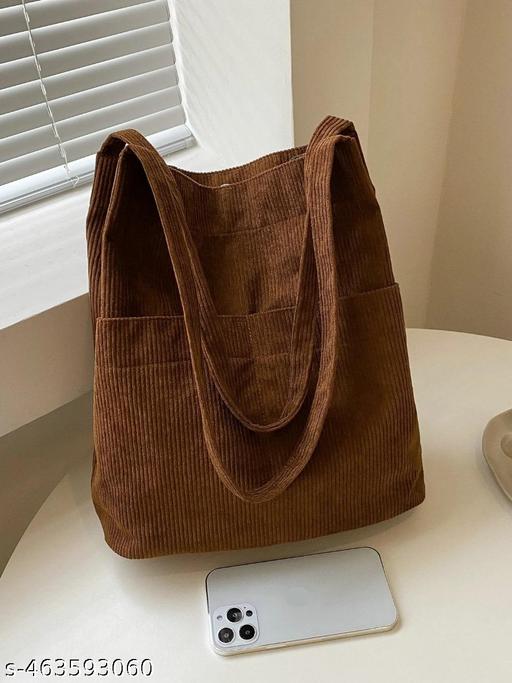 STOCK CLEARENCE SALE ORDER NOW !! Corduroy Washable Trio Bag | Reusable Bag | Corduroy Smart Carry Bag For Women And Girls