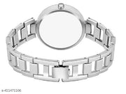 new premium &Exquisite Siver blet 3 combo   analog watch for woman and girl's