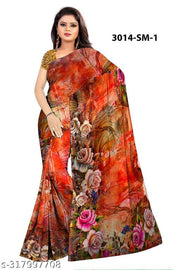 P D Silk Mills Pure Digital Lemon Green Colour Saree
