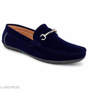 LEE GREEM Men's Blue Velvet Slip On Comfortable and Stylish Loafers